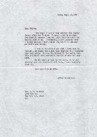 Portada:Carta dirigida a Helene S. Arnstein. Nueva York, 24-09-1969