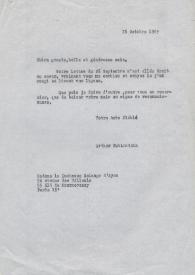 Portada:Carta dirigida a Solange d'Ayen, 16-10-1969