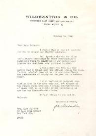 Portada:Carta dirigida a Kaye Belmont. Nueva York, 14-10-1945