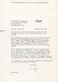 Portada:Carta dirigida a Abraham L. Bienstock. Nueva York, 28-12-1972