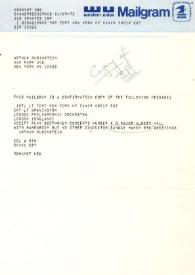 Portada:Telegrama dirigido a la London Philharmonic Orchestra. Nueva York, 09-06-1975