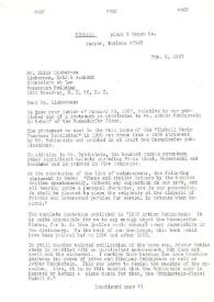 Portada:Carta dirigida a Elias Lieberman. Jasper (Indiana), 06-02-1967