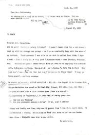 Portada:Carta dirigida a Aniela Rubinstein. Jackson Heights (Nueva York), 23-08-1989