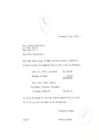 Portada:Carta dirigida a Aniela Rubinstein, 18-11-1963
