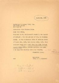 Portada:Carta dirigida a Frances Cohan, 23-04-1964