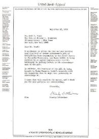 Portada:Carta dirigida a Seth E. Frank. Nueva York, 18-09-1979