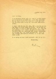 Portada:Carta dirigida a Lilian Kaufman, 24-10-1962