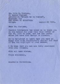 Portada:Carta dirigida a Otto H. Korican, 29-08-1976