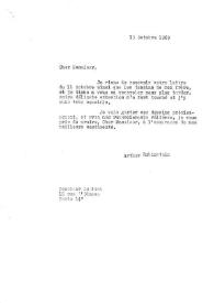 Portada:Carta dirigida a Lubitch, 15-10-1969