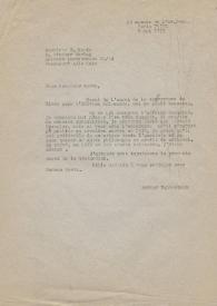 Portada:Carta dirigida a Wolfgang Mertz. París (Francia), 07-05-1973