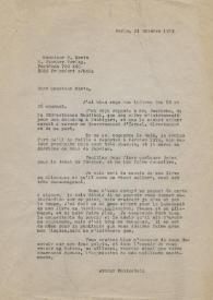 Portada:Carta dirigida a Wolfgang Mertz. París (Francia), 31-10-1973
