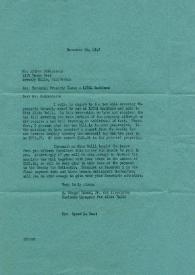 Portada:Carta dirigida a Arthur Rubinstein. Marlboro, 09-11-1948