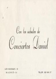 Portada:Carta dirigida a Michael Rainer. Madrid (España), 18-01-1972