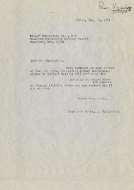 Portada:Carta dirigida a Edward Rubenstein. París (Francia), 18-12-1974