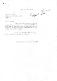 Portada:Carta dirigida a A. Vidal. París (Francia), 23-03-1970