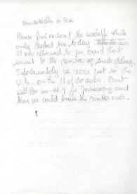 Portada:Carta dirigida a Lee Walter. París (Francia)