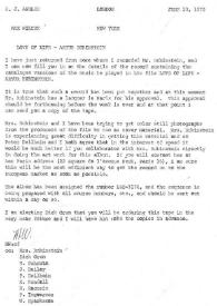Portada:Carta dirigida a R. J. Angles. Nueva York, 30-06-1970