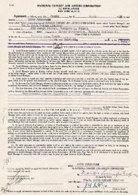 Portada:Contrato entre Arthur Rubinstein y The T. Eaton Company para dos conciertos