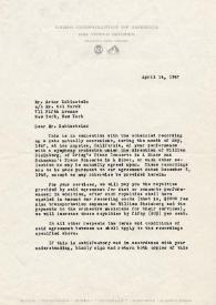 Portada:Contrato entre Arthur Rubinstein y RCA para una grabación