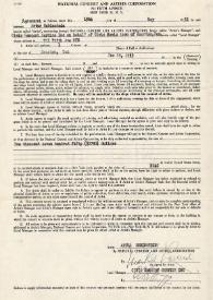 Portada:Contrato entre Arthur Rubinstein y Civic Concert Service, Inc. para un concierto