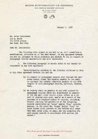 Portada:Contrato entre Arthur Rubinstein y RCA  sobre la grabación de un disco