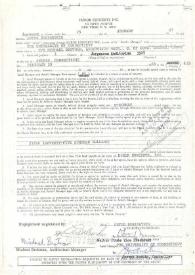 Portada:Contrato entre Arthur Rubinstein y The University of Connecticut para un concierto