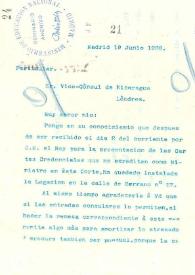 Portada:Carta de Rubén Darío a Vicecónsul de Nicaragua en Londres