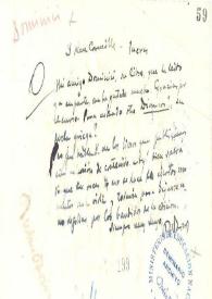 Portada:Carta de Rubén Darío a DOMINICI