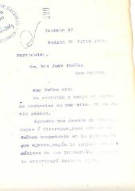Portada:Carta de Rubén Darío a IBÁÑEZ, Juan