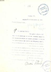 Portada:Carta de Rubén Darío a HAZERA, Ofilio