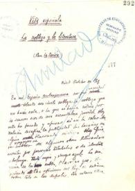 Portada:Vida española. La nobleza y la literatura. Madrid, octubre de 1908