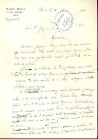 Portada:Carta manuscrita con membrete de Rubén Darío