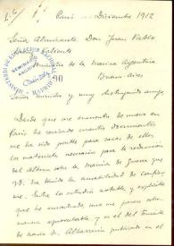 Portada:Carta de Rubén Darío a Juan Pablo SAENZ VALIENTE
