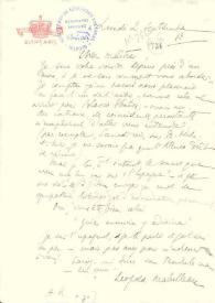 Portada:Carta manuscrita en francés con membrete: \"Royal Hotel Buenos Aires\"