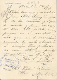 Portada:Carta manuscrita con membrete: \"Roberto Payró\"