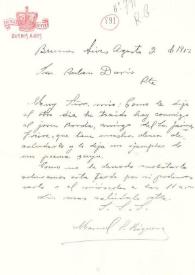 Portada:Carta manuscrita con membrete: \"Royal Hotel Buenos Aires\"
