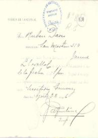 Portada:Formulario policial impreso con sello de la Comisaría Sección 1ª de la Policía de la Capital, República Argentina