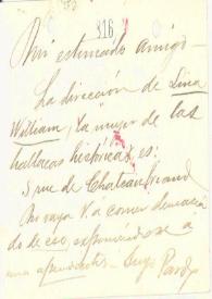 Portada:Tarjeta postal manuscrita con membrete: \"République Française Carte Postale\" y sello grabado