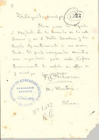 Portada:Carta de Contreras, Francisco