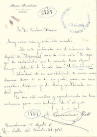 Portada:Carta de Corominas Prolí, D.