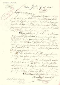 Portada:Carta de Darío Herrera a Rubén Darío. 9 de junio de 1911