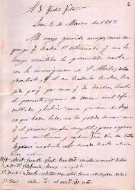 Portada:Carta de Ricardo Velázquez a Fidel Fita sobre la transcripción del epígrafe de San Alvito y hallazgos en Villasabariego