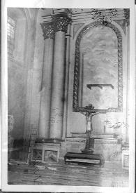 Más información sobre Fotografía del altar mayor de la Iglesia de Jesús, en México, cerca del cual estaban los restos mortales de Hernán Cortés
