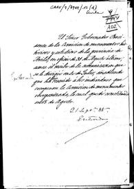 Portada:Carpetilla de expediente sobre la reorganización y nueva composición de la Comisión de Monumentos de Ávila.
