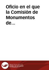 Portada:Oficio en el que la Comisión de Monumentos de Barcelona lamenta el estado en que se encuentra el monasterio de San Cucufate del Vallés