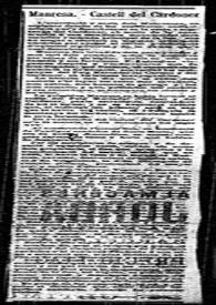Portada:Artículo en un periódico indeterminado sobre la necrópolis romana y el castillo de Cardener de Manresa