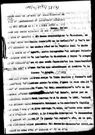 Portada:Copia del informe sobre el expediente de expropiación de la casa sita en la plaza del Rey nº 14 de Barcelona