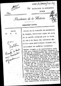 Portada:Carpetilla de expediente sobre el acta de la sesión celebrada por la Comisión de Monumentos de Burgos el 5 de julio de 1934.