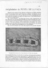 Artículo titulado "Antigüedades de Punta de la Vaca" publicado en la Guía de Cádiz | Biblioteca Virtual Miguel de Cervantes