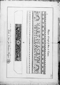 Portada:Dibujo a plumilla de elementos del arquitrabe, uno de ellos con inscripción, del templo de Marte de Mérida